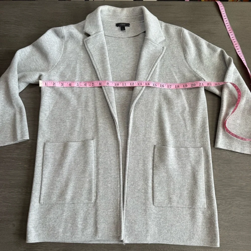J. Crew Light Grey Merino Wool Blazer Jacket M